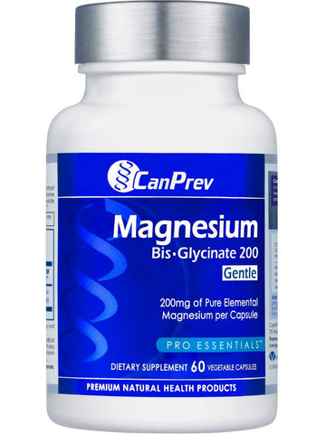 CanPrev, Magnesium Bis-Glycinate 200 Gentle, 200 mg, 60 Vegetable Capsules