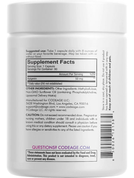 Codeage, Liposomal Apigenin, 90 Capsules