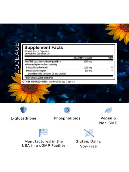 Codeage, Liposomal Glutathione, 1000mg, 60 Capsules