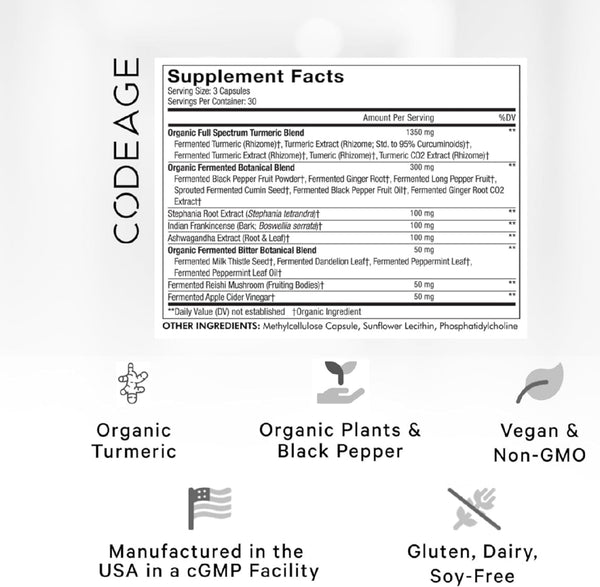 Codeage, Liposomal Turmeric, 90 Capsules