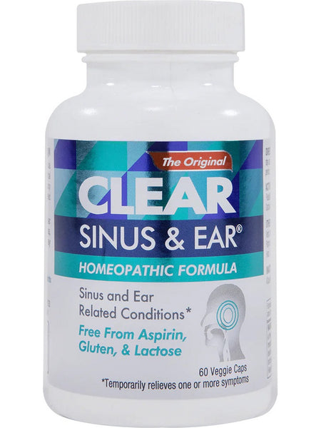 Clear Products, Clear Sinus and Ear, Homeopathic Formula, 60 Veggie Caps