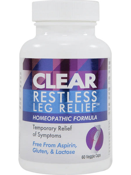 Clear Products, Clear Restless Leg Relief, Homeopathic Formula, 60 Veggie Caps