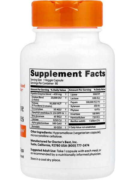 Doctor's Best, Digestive Enzymes, 90 veggie caps