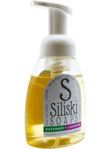 Siliski Soaps, Foaming Glycerin Soap, Rosemary + Lavender, 8 fl oz