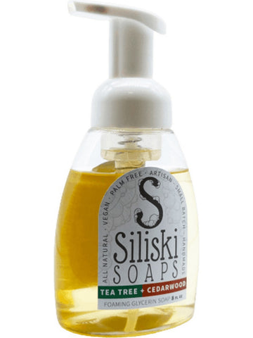 Siliski Soaps, Foaming Glycerin Soap, Tea Tree + Cedarwood, 8 fl oz