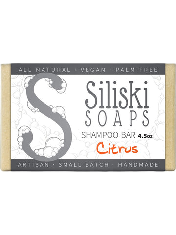 Siliski Soaps, Shampoo Bar, Citrus, 4.5 oz