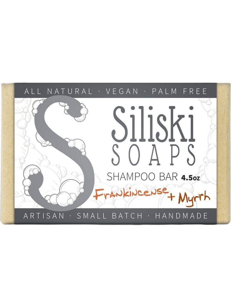 Siliski Soaps, Shampoo Bar, Frankincense + Myrrh, 4.5 oz