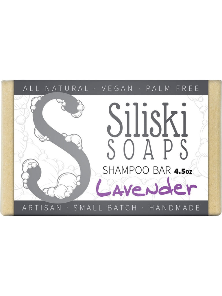 Siliski Soaps, Shampoo Bar, Lavender, 4.5 oz