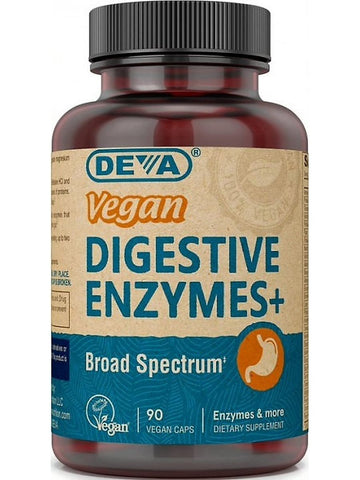 DEVA Nutrition, Vegan Digestive Enzymes+, 90 Vegan Caps