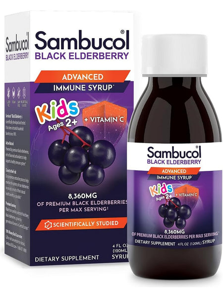 Sambucol, Black Elderberry Advanced Immune Syrup Kids, 4 fl oz