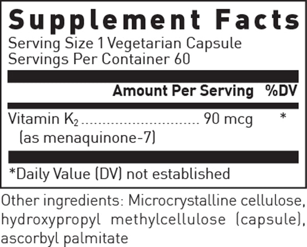 Douglas Labs, Vitamin K2, Menaquinone 7, 60 vcaps