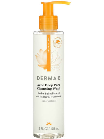 DERMA E, Acne Deep Pore Cleansing Wash, 6 fl oz