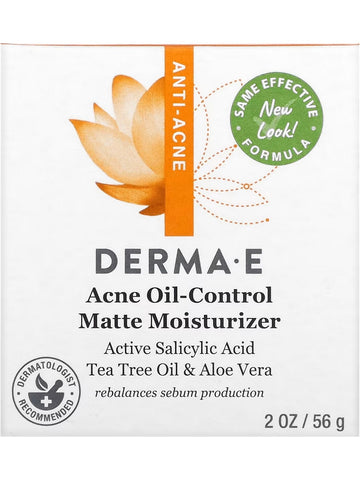 DERMA E, Acne Oil-Control Matte Moisturizer, 2 oz