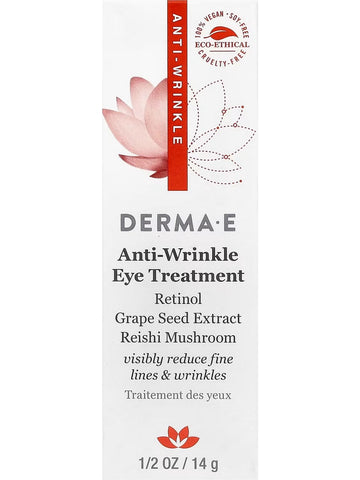 DERMA E, Anti-Wrinkle Eye Treatment, 1/2 oz