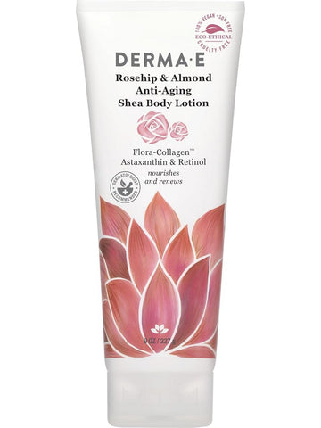 DERMA E, Anti-Aging Shea Body Lotion, Rosehip and Almond, 8 oz