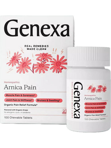 Genexa, Arnica Pain, Organic Pain Relief Formula, 100 Chewable Tablets