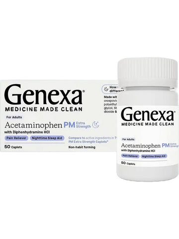 Genexa, Acetaminophen PM Extra Strength, 50 Caplets