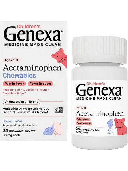 Genexa, Acetaminophen Chewables, 24 Chewable Tablets