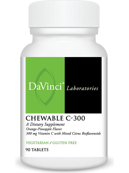 DaVinci Laboratories of Vermont, Chewable C-300 Orange Pineapple, 90 Chewable Tablets