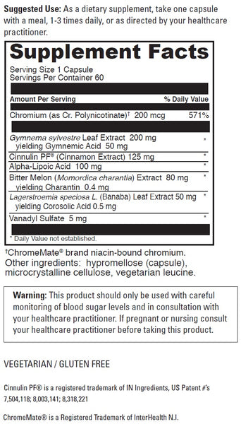 DaVinci Laboratories, Glucosynergy™, 60 Capsules