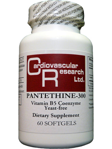 Cardiovascular Research Ltd., Pantethine-300, 60 Softgels