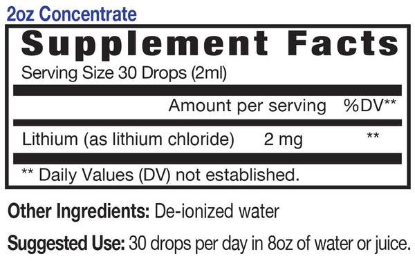 Eidon Ionic Minerals, Lithium, 2 oz (60ml)