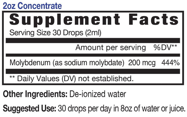 Eidon Ionic Minerals, Molybdenum Liquid Concentrate, 2 oz (60ml)