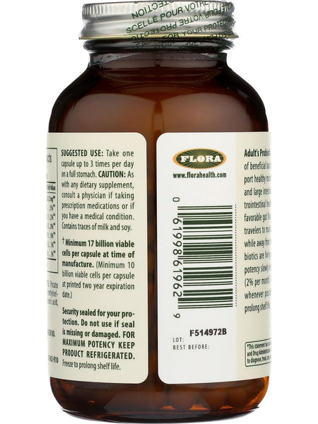 Flora, Adult's Probiotic, 17 Billion Cells, 120 Capsules