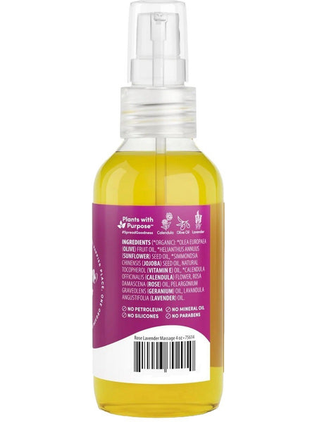 Southern Butter, Massage Oil, Rose + Lavender, 4 fl oz