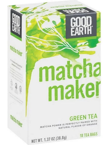 ** 12 PACK ** Good Earth Tea, Matcha Maker, Green Tea, 18 Teabags