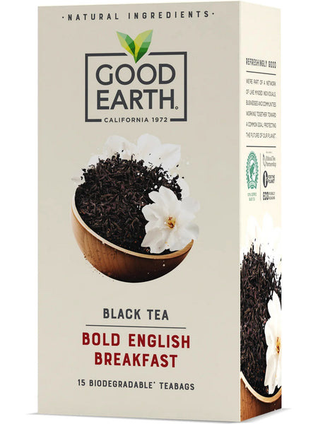 ** 12 PACK ** Good Earth Tea, Bold English Breakfast, Black Tea, 15 Biodegradable Teabags