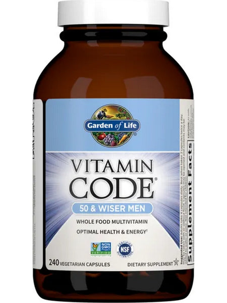 Garden of Life, Vitamin Code, 50 & Wiser Men, 240 Vegetarian Capsules