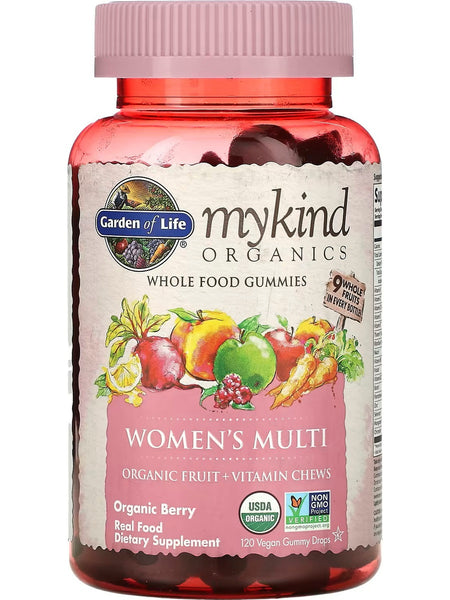 Garden of Life, MyKind Organics, Women's Multi, Berry, 120 Vegan Gummy Drops