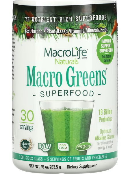 MacroLife Naturals, Macro Greens Superfood, 10 oz