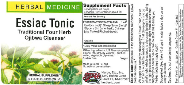 Herbs Etc., Essiac Tonic, 2 Fluid Ounce