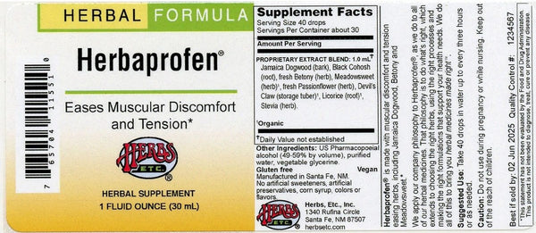 Herbs Etc., Herbaprofen, 1 Fluid Ounce