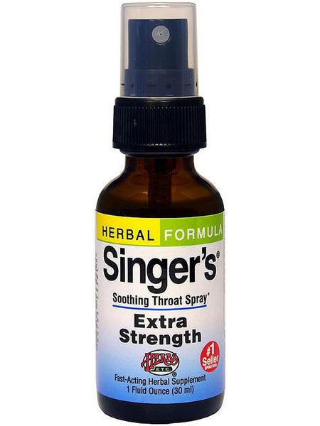 Herbs Etc., Singer's Soothing Throat Spray, Extra Strength, 1 Fluid Ounce