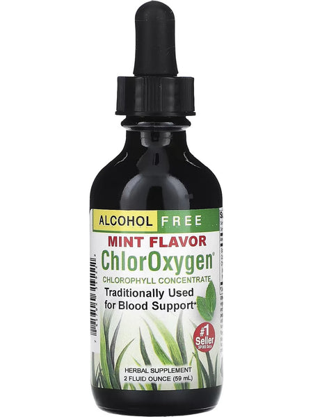 Herbs Etc., Alcohol Free ChlorOxygen Chlorophyll Concentrate, Mint Flavor, 2 Fluid Ounce