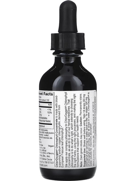 Herbs Etc., Alcohol Free ChlorOxygen Chlorophyll Concentrate, Mint Flavor, 2 Fluid Ounce