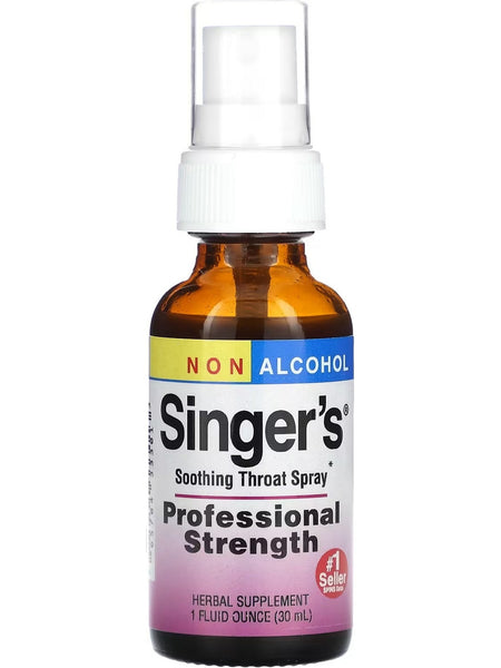 Herbs Etc., Non Alcohol Singer's Soothing Throat Spray, Professional Strength, 1 Fluid Ounce