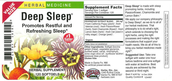 Herbs Etc., Deep Sleep, 120 Softgels