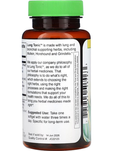 Herbs Etc., Lung Tonic, 60 Softgels