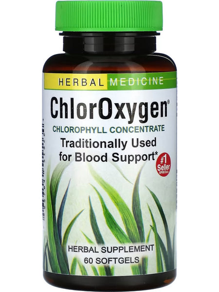 Herbs Etc., ChlorOxygen Chlorophyll Concentrate, 60 Softgels