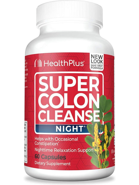 Health Plus, Super Colon Cleanse Night, 60 Capsules