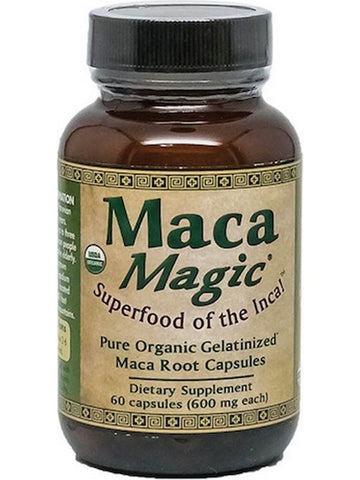 Maca Magic, Pure Organic Gelatinized Maca Root Capsules, 600 mg, 60 Capsules