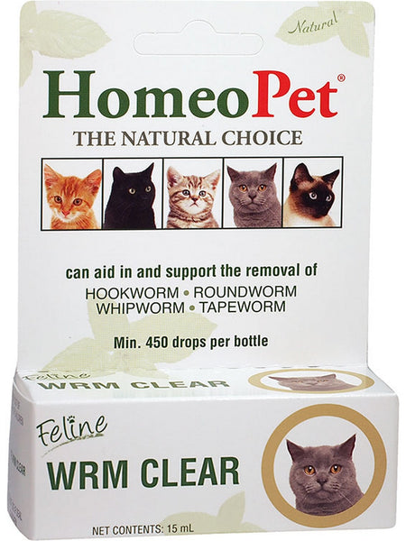 HomeoPet, Feline Wrm Clear, 15 ml