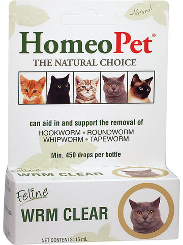 HomeoPet, Feline Wrm Clear, 15 ml