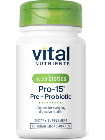 Hyperbiotics, PRO-15, Prebiotic+Probiotic, 5 Billion CFU, 60 Time-Release Micro-Pearls