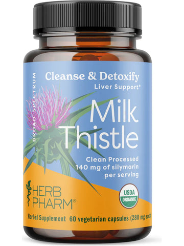 Herb Pharm, Milk Thistle Capsules, 60 vcaps