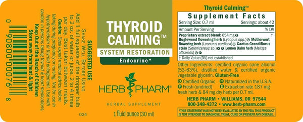 Herb Pharm, Thyroid Calming, 1 fl oz